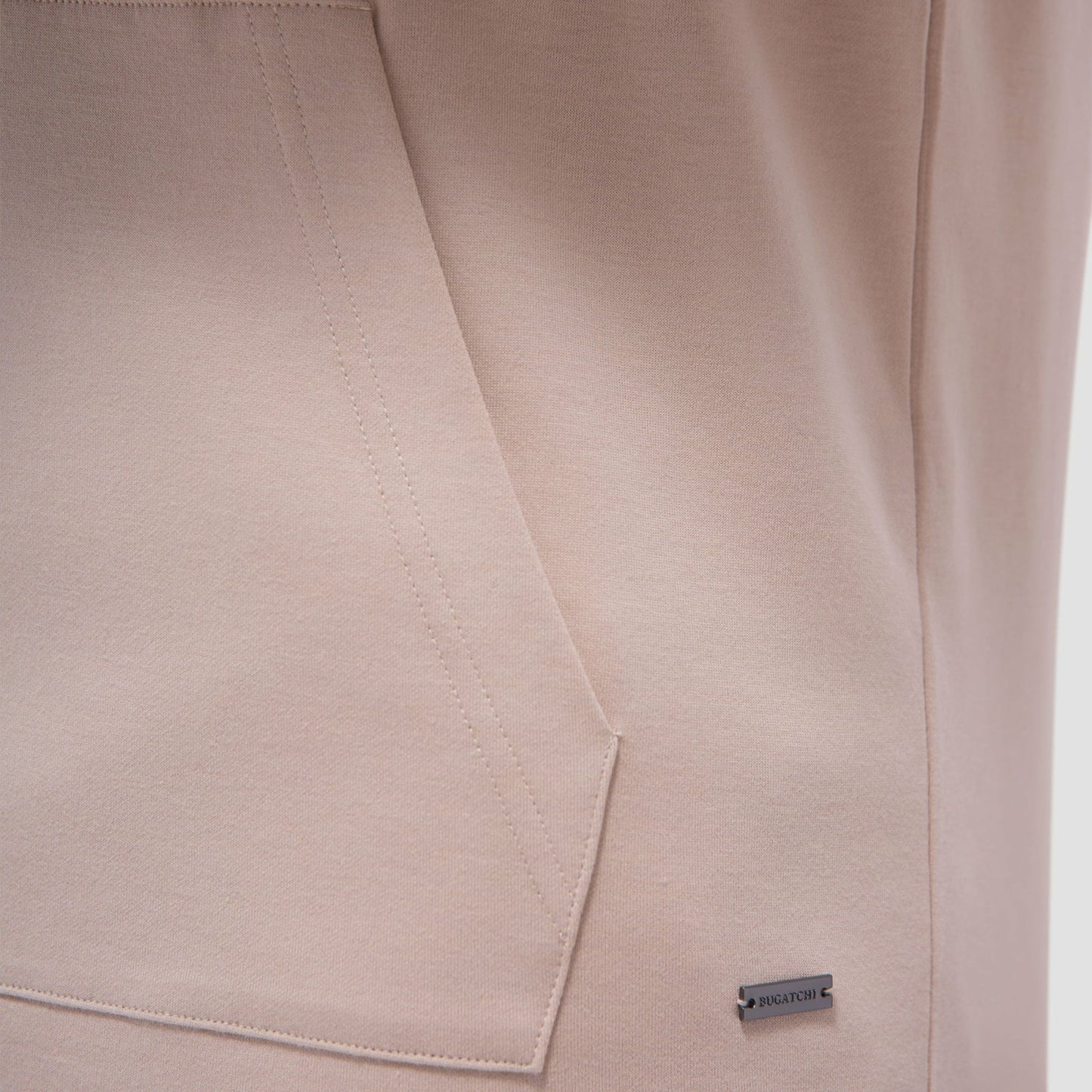 Bugatchi Solid Pullover Hoodie Sand