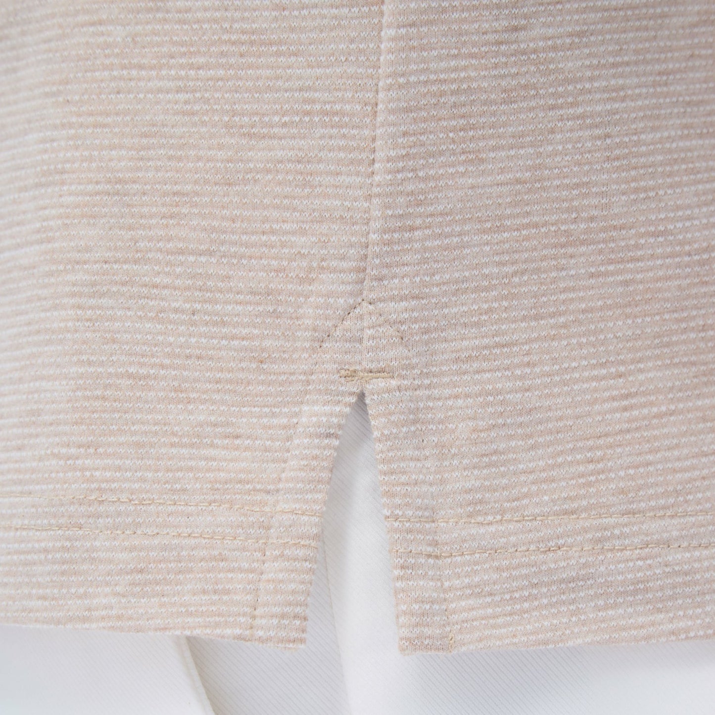 Bugatchi Two-Tone Bird's Eye Polo Shirt Sand