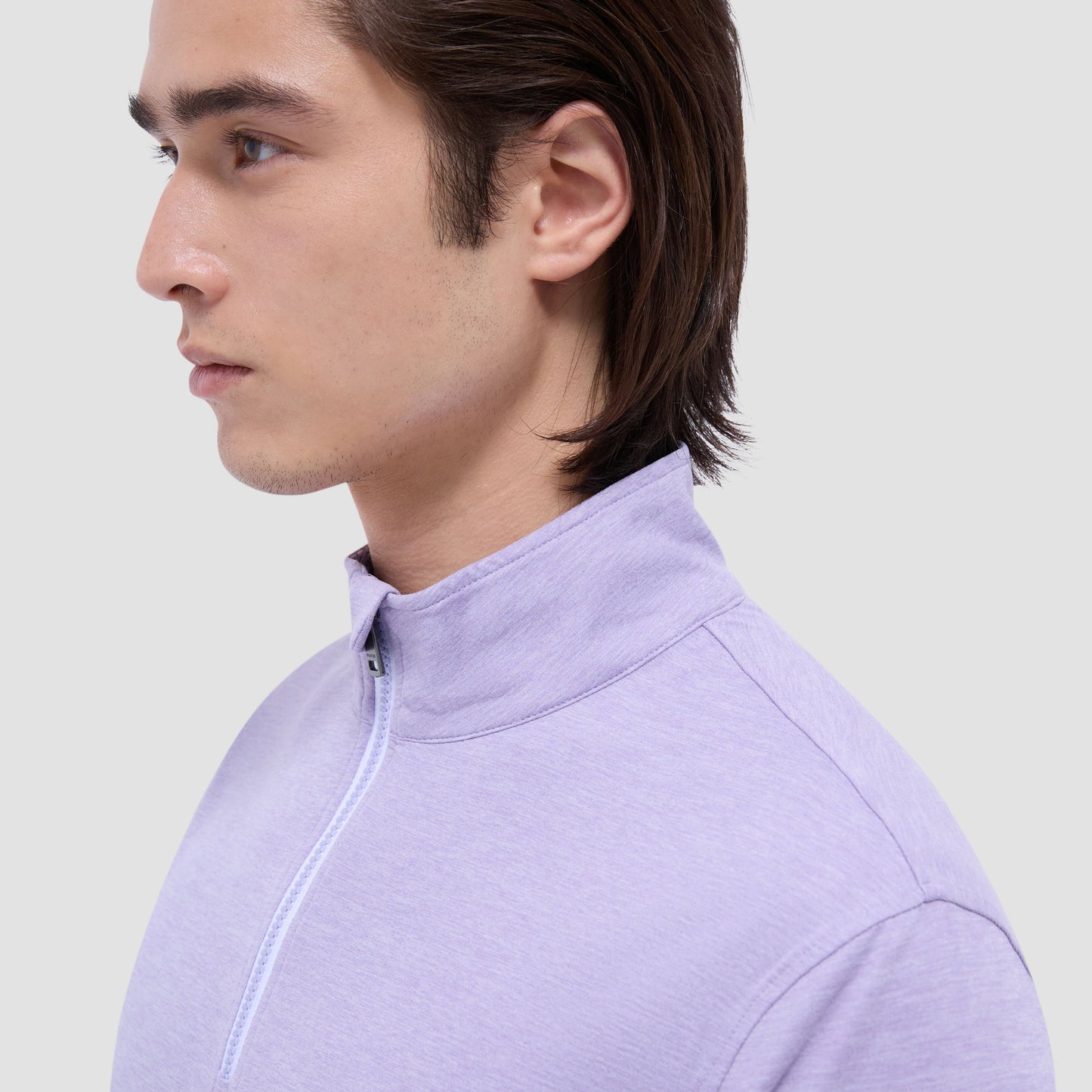 Bugatchi UV50 Performance Quarter-Zip Pullover Lilac
