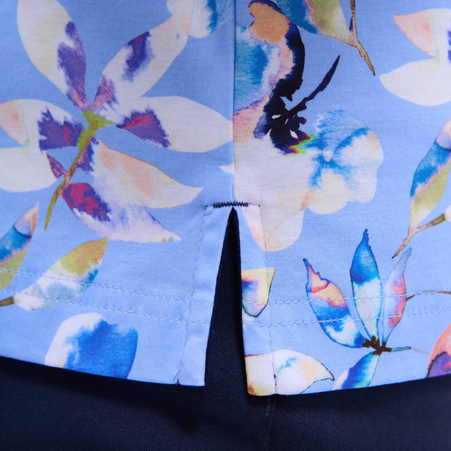 Bugatchi Hendrix Floral Polo Shirt Air Blue