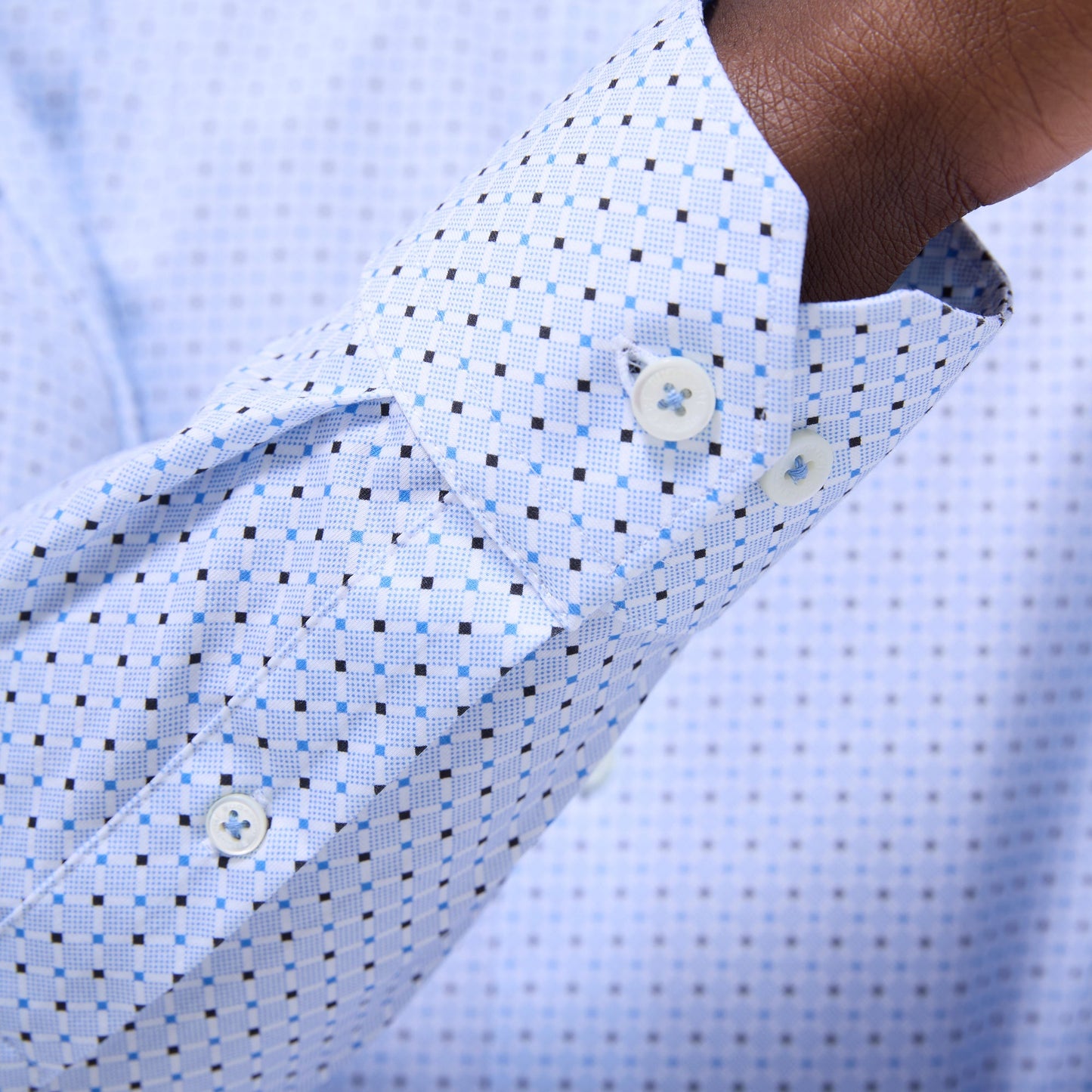 Bugatchi James Diamond Check OoohCotton® Shirt White