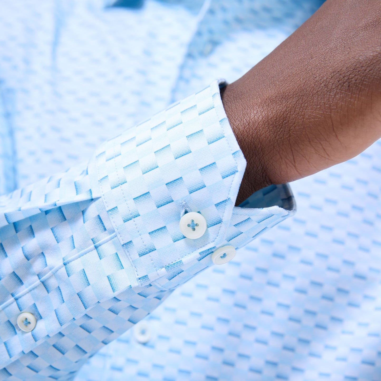 Bugatchi Devon Basketweave OoohCotton® Shirt Ice