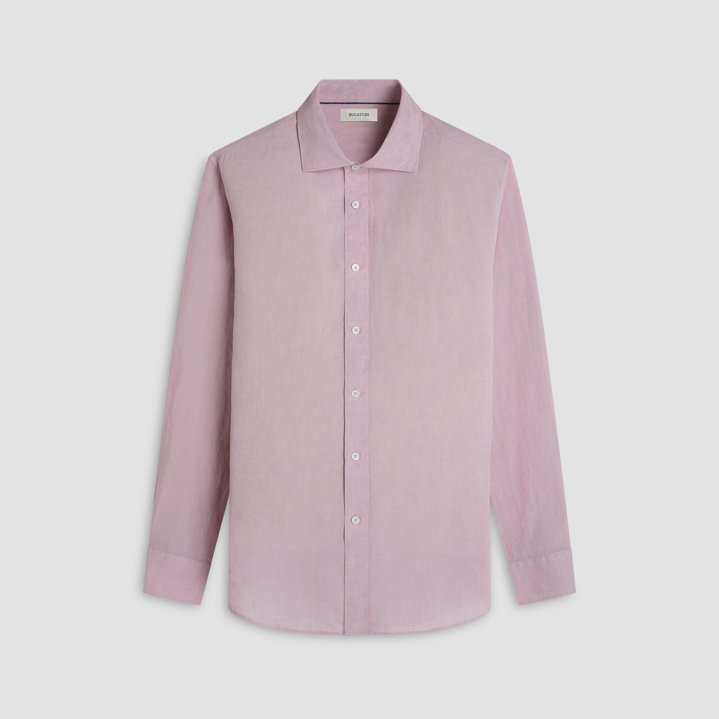 Bugatchi Axel Solid Linen Shirt Dusty Pink