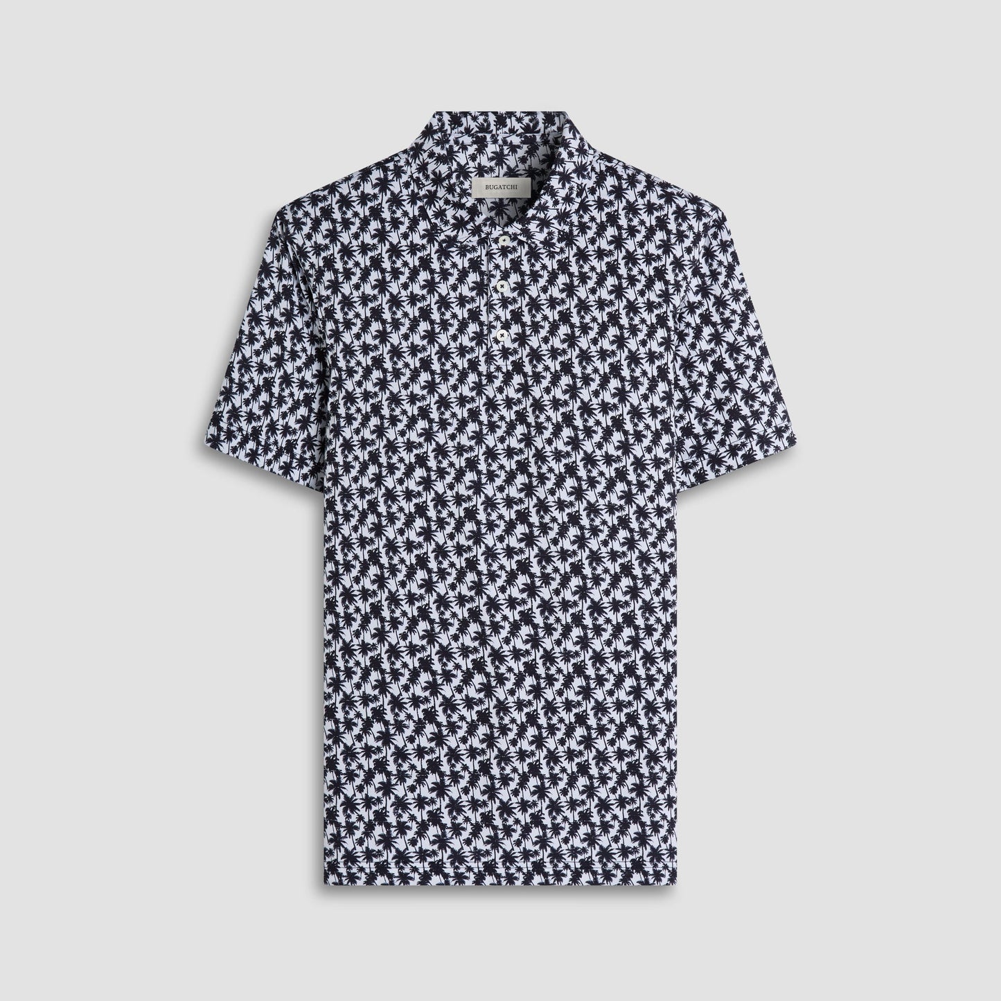 Bugatchi Victor Palm Tree OoohCotton® Polo Shirt Navy