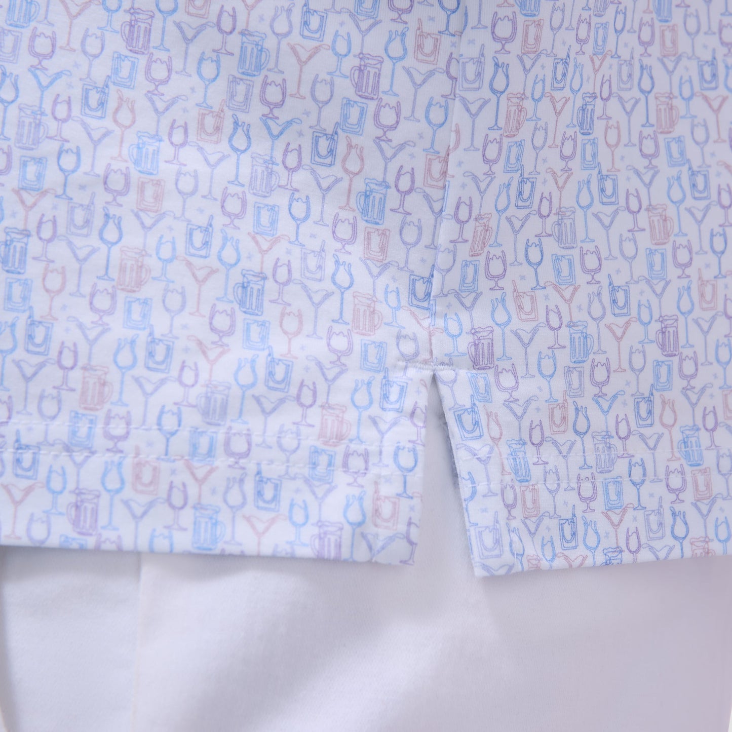 Bugatchi Victor Cocktail OoohCotton® Polo Shirt Air Blue