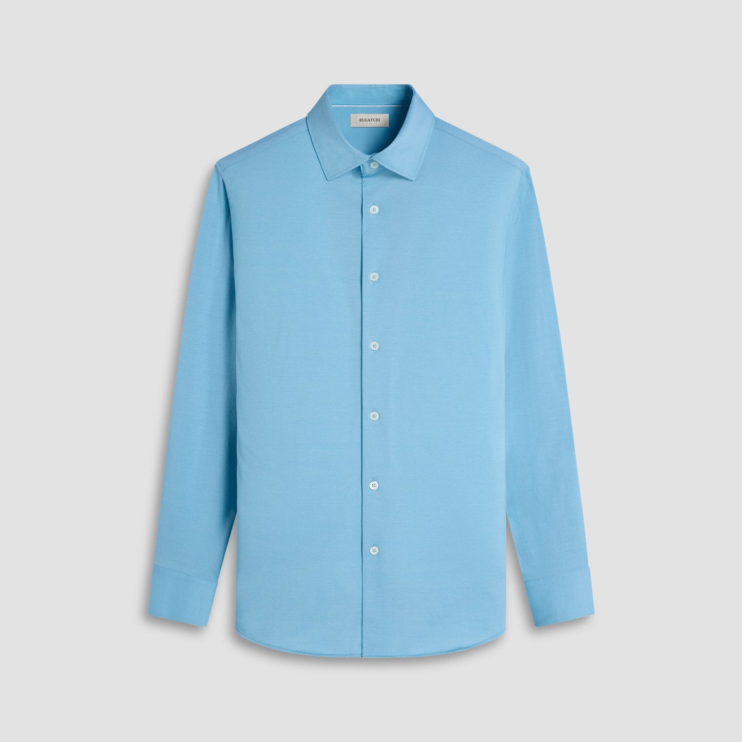 Bugatchi Jimmy Double-Sided Herringbone & Solid OoohCotton® Shirt Turquoise