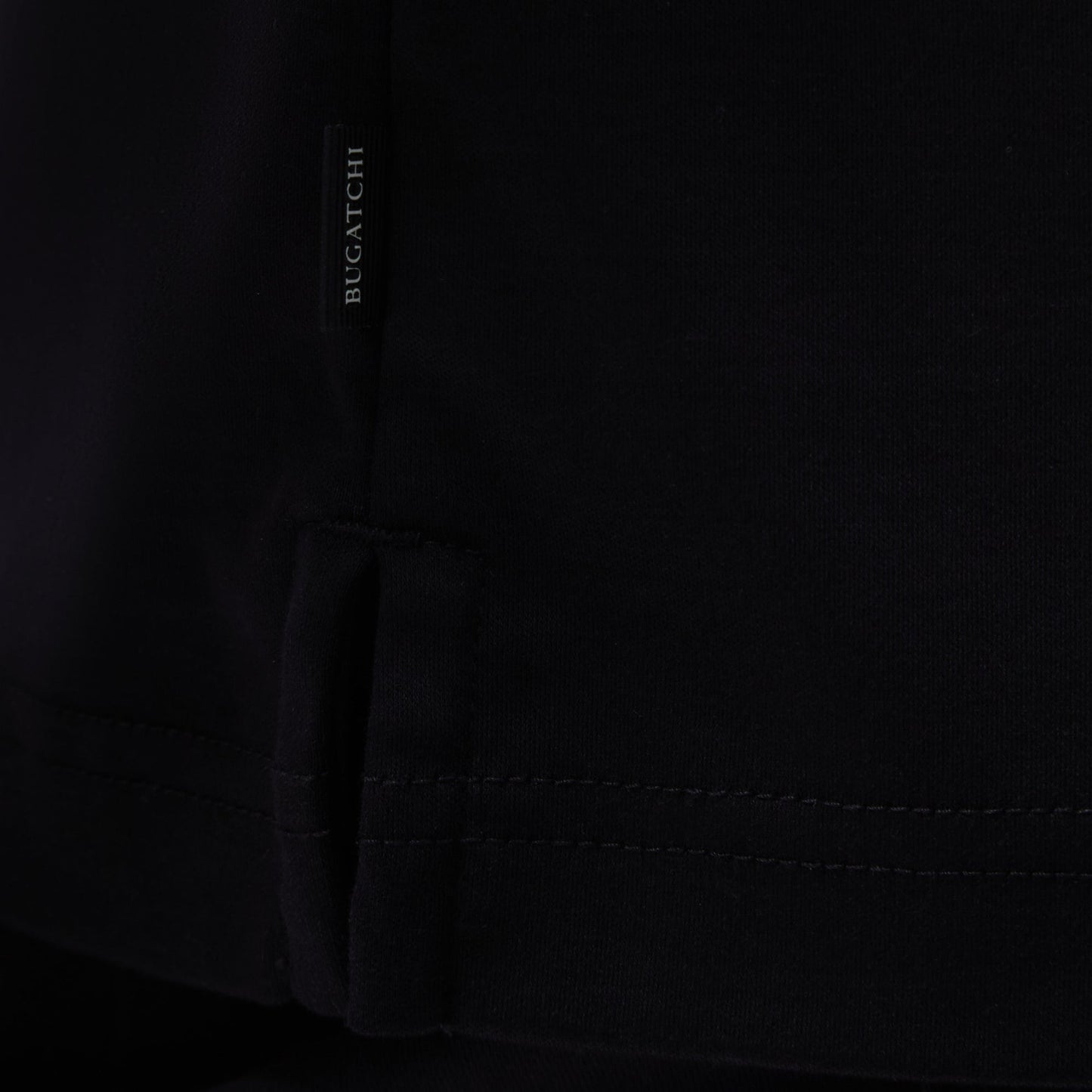 Bugatchi Solid Johnny Collar Polo Shirt Black