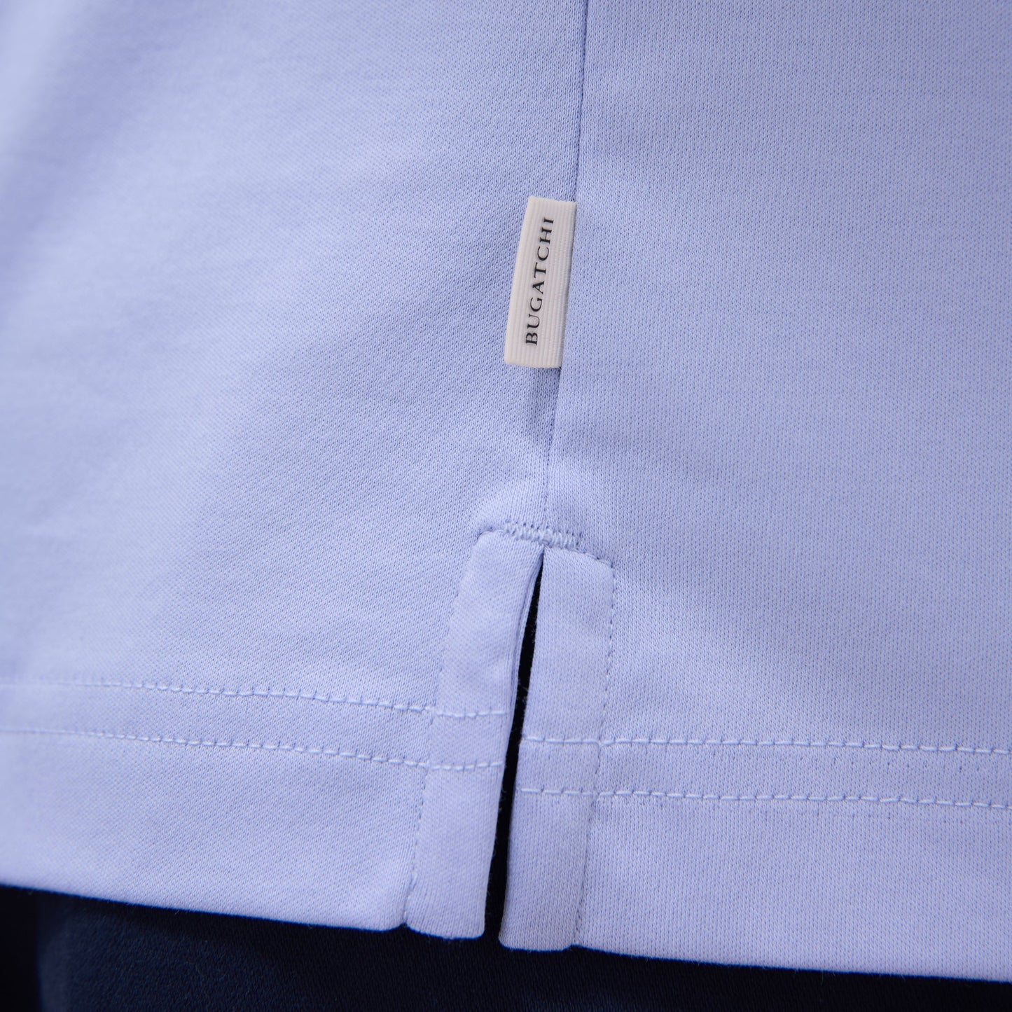 Bugatchi Solid Johnny Collar Polo Shirt Sky