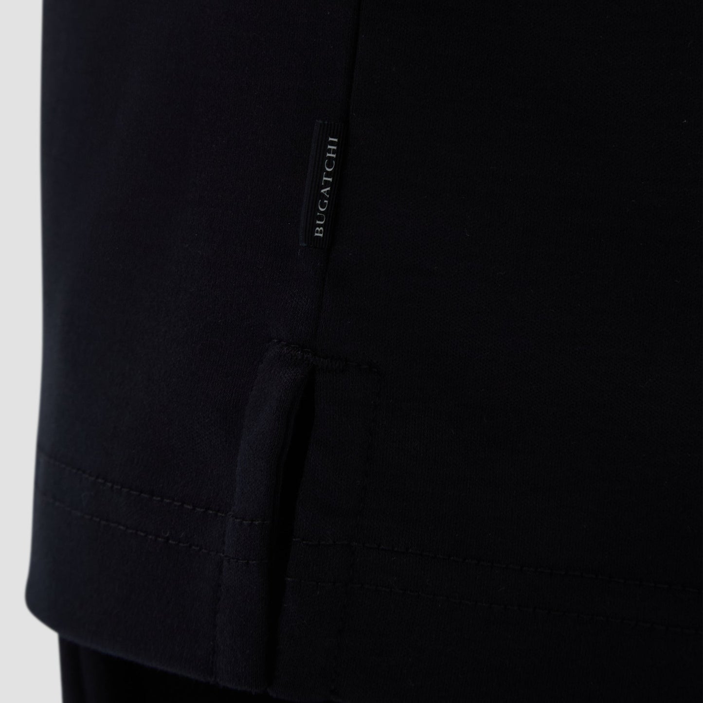 Bugatchi Solid Quarter-Zip Polo Shirt Black