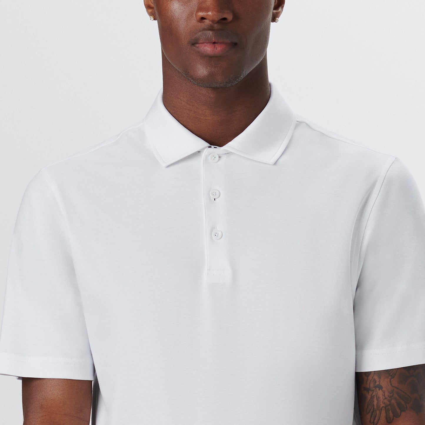 Bugatchi Hendrix Solid Polo Shirt White
