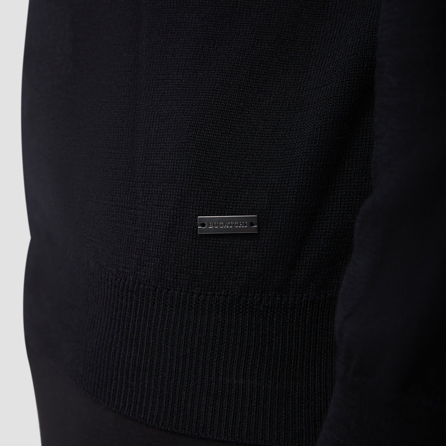 Bugatchi Scott Crew Neck Super Merino™ Sweater Black