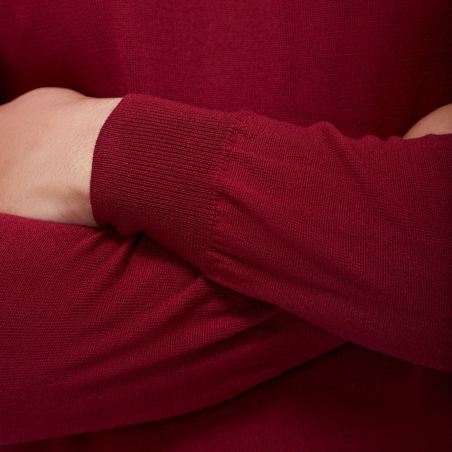 Bugatchi Scott Crew Neck Super Merino™ Sweater Burgundy