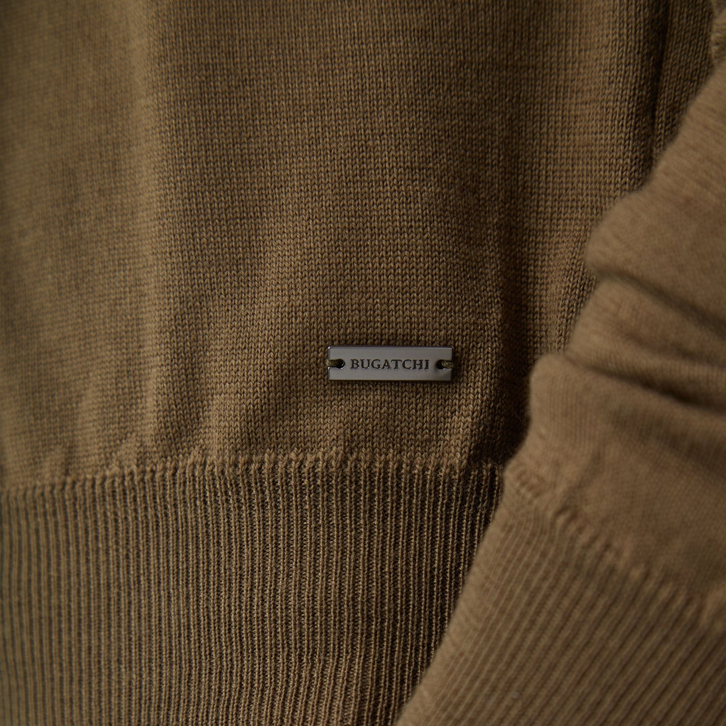 Bugatchi Spencer Quarter-Zip Super Merino™ Sweater Moss