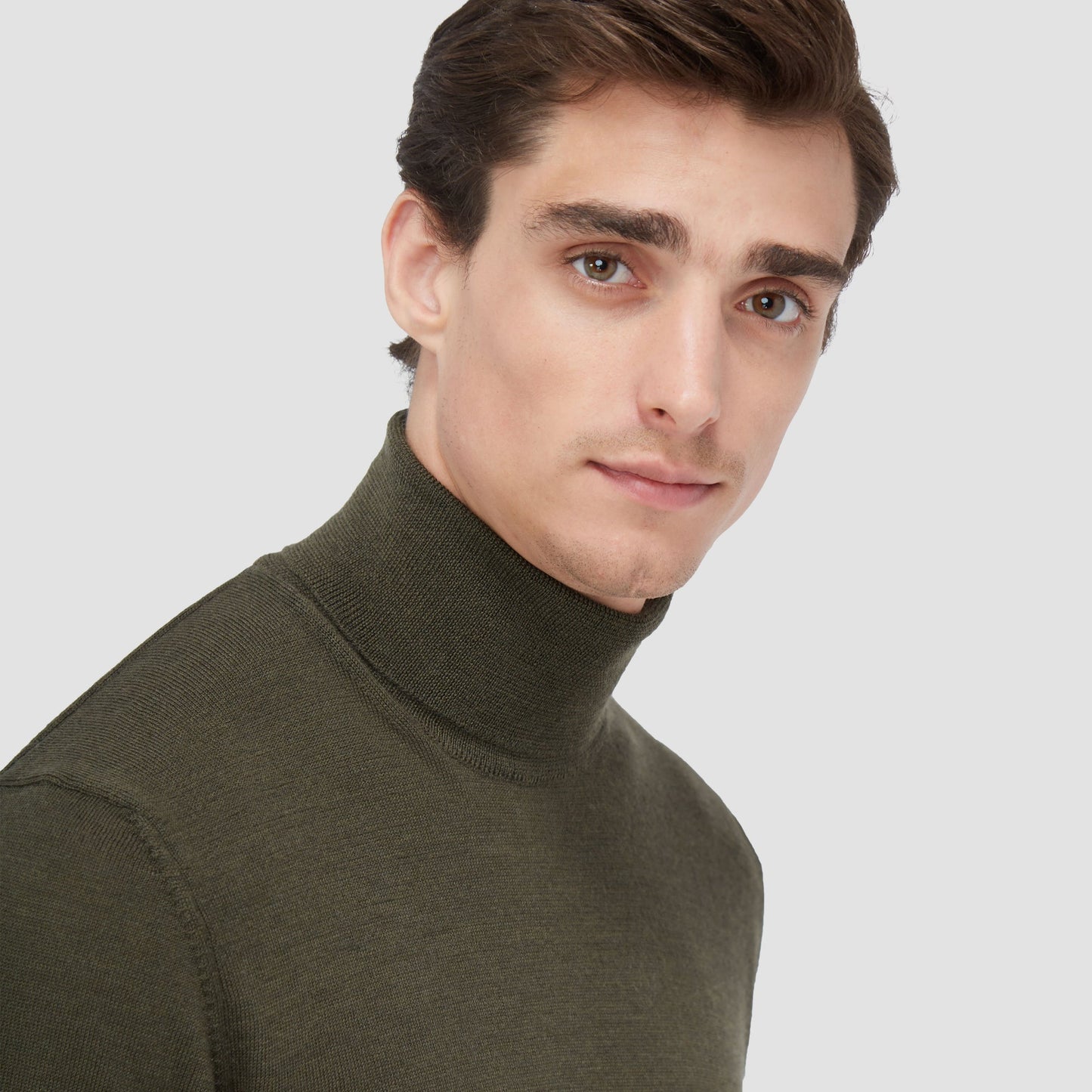 Bugatchi Sawyer Turtleneck Super Merino™ Sweater Forest