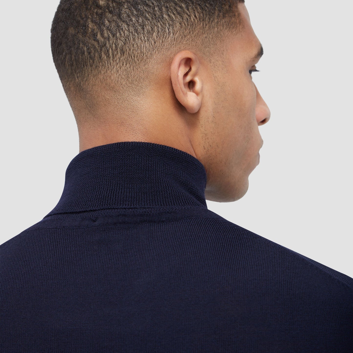 Bugatchi Sawyer Turtleneck Super Merino™ Sweater Navy