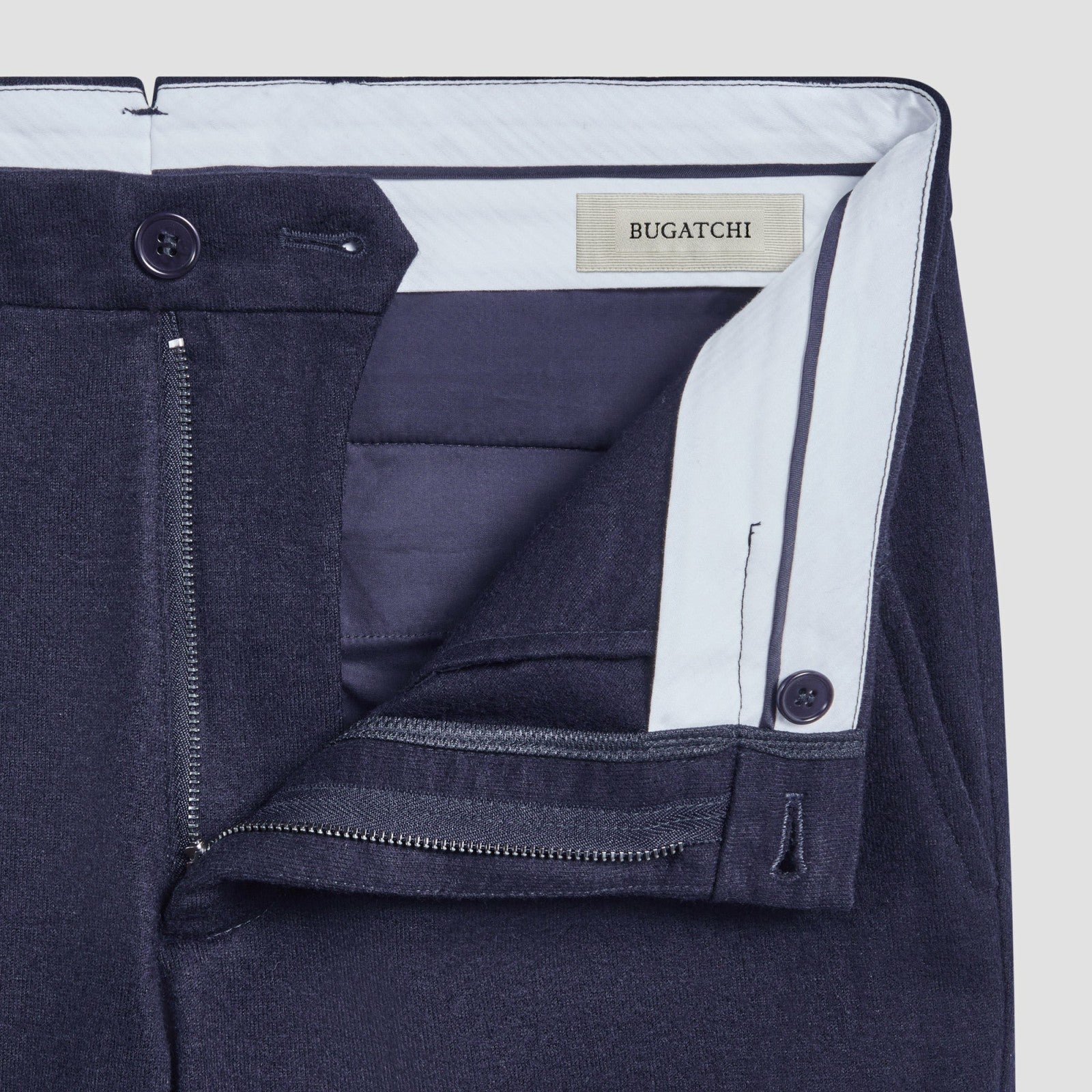 Bugatchi Wool Blend Knit Dress Pants Navy