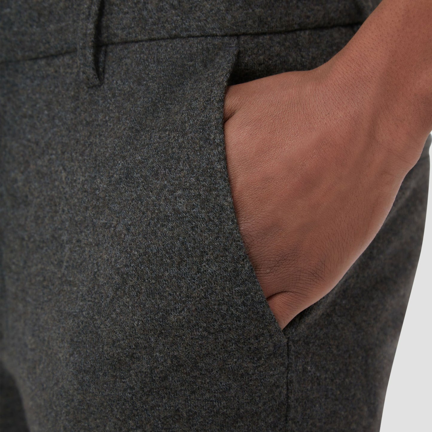 Bugatchi Wool Blend Knit Dress Pants Zinc