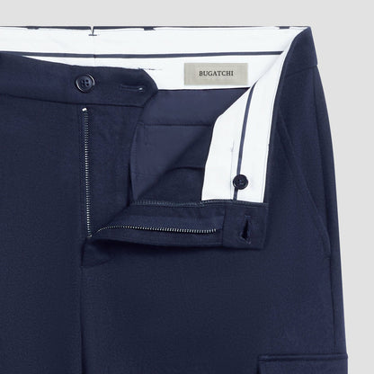 Bugatchi Wool Blend Knit Cargo Pants Navy