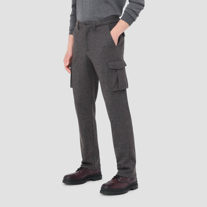 Bugatchi Wool Blend Knit Cargo Pants Zinc
