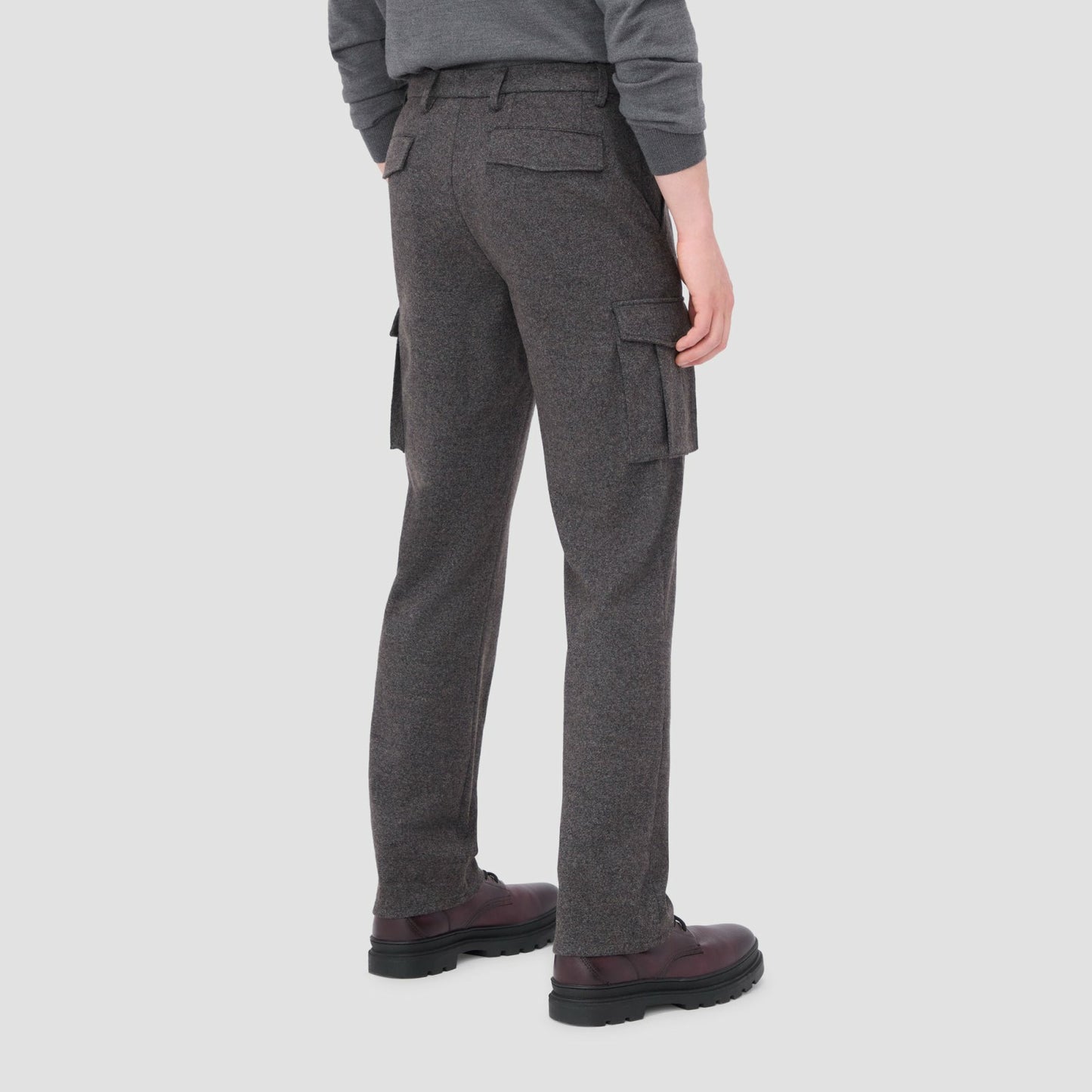 Bugatchi Wool Blend Knit Cargo Pants Zinc