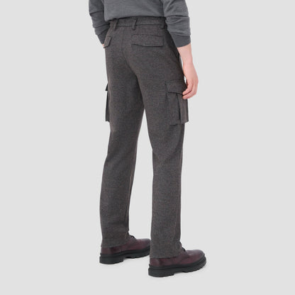 Bugatchi Wool Blend Knit Cargo Pants Zinc