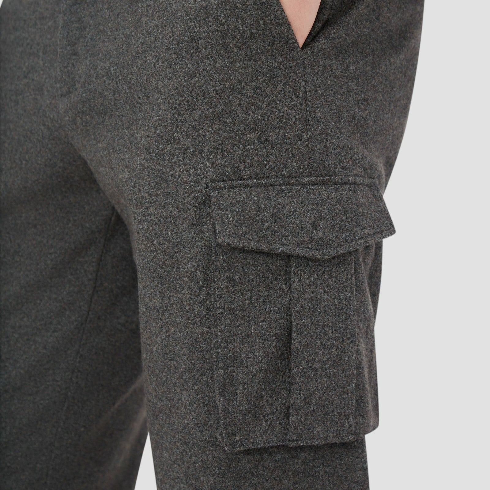 Bugatchi Wool Blend Knit Cargo Pants Zinc
