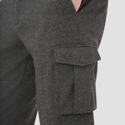 Bugatchi Wool Blend Knit Cargo Pants Zinc