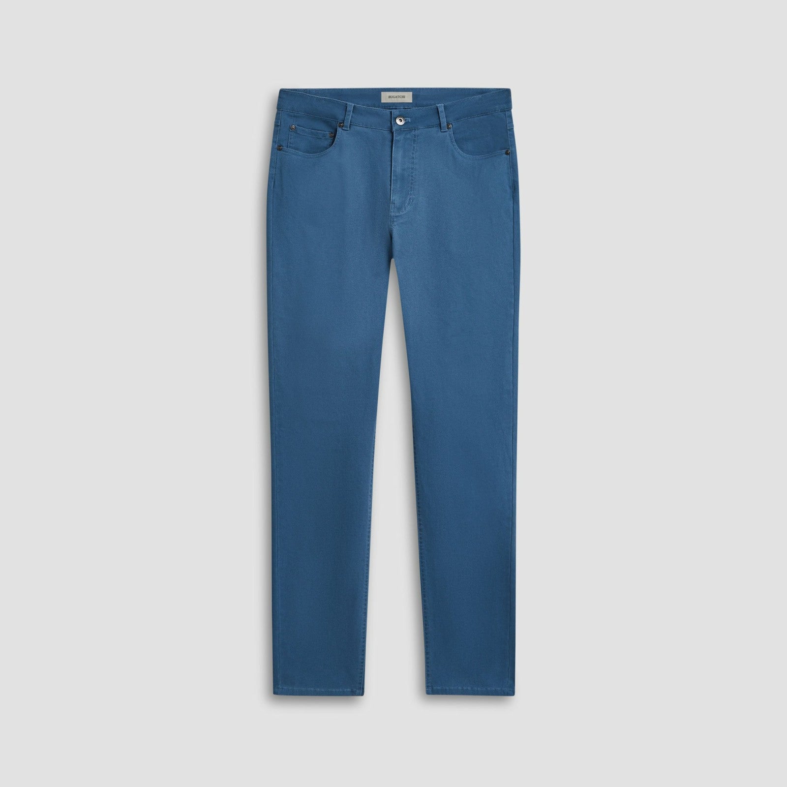 Bugatchi Preston Micro Basketweave Printed Five-Pocket Pants Cobalt