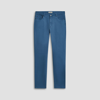 Bugatchi Preston Micro Basketweave Printed Five-Pocket Pants Cobalt