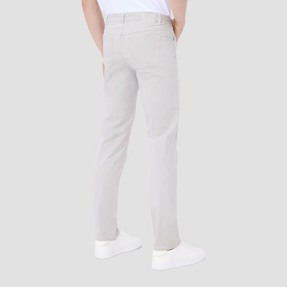 Bugatchi Preston Micro Basketweave Printed Five-Pocket Pants Stone