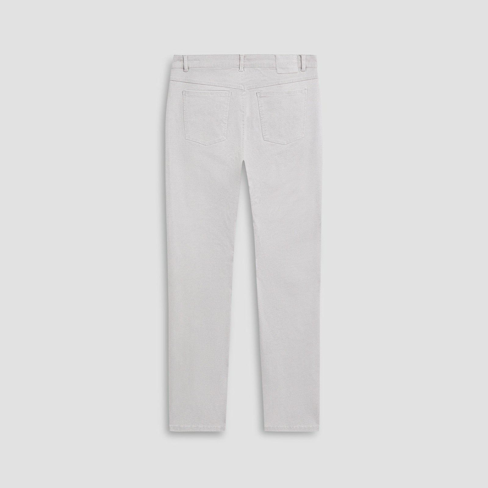 Bugatchi Preston Micro Basketweave Printed Five-Pocket Pants Stone