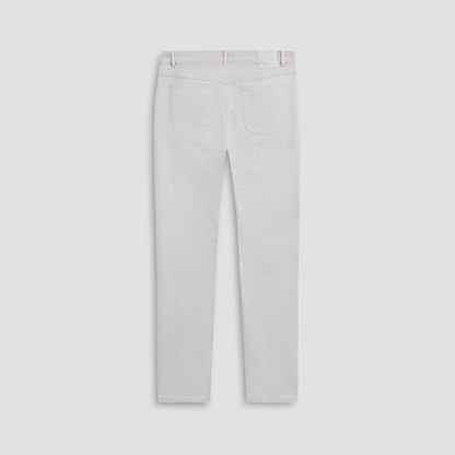 Bugatchi Preston Micro Basketweave Printed Five-Pocket Pants Stone