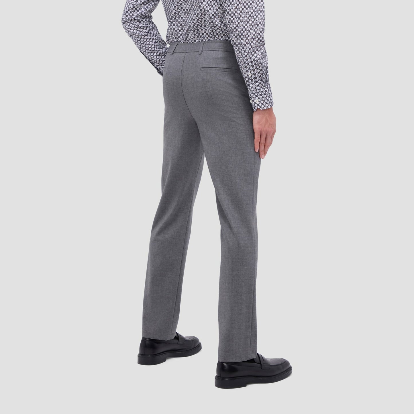 Bugatchi Stretch Wool Travel Dress Pants Zinc