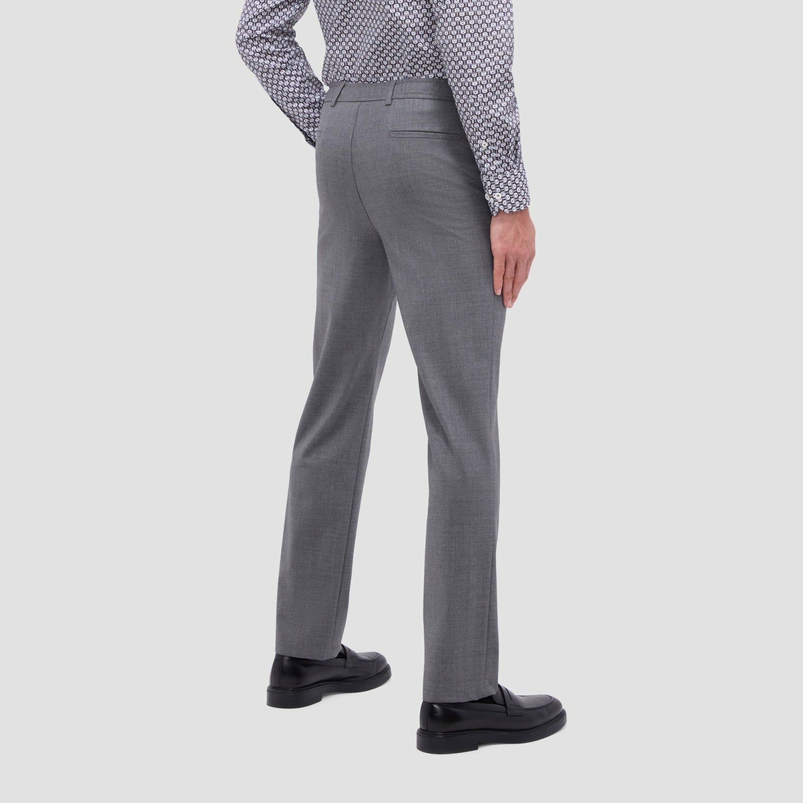 Bugatchi Stretch Wool Travel Dress Pants Zinc