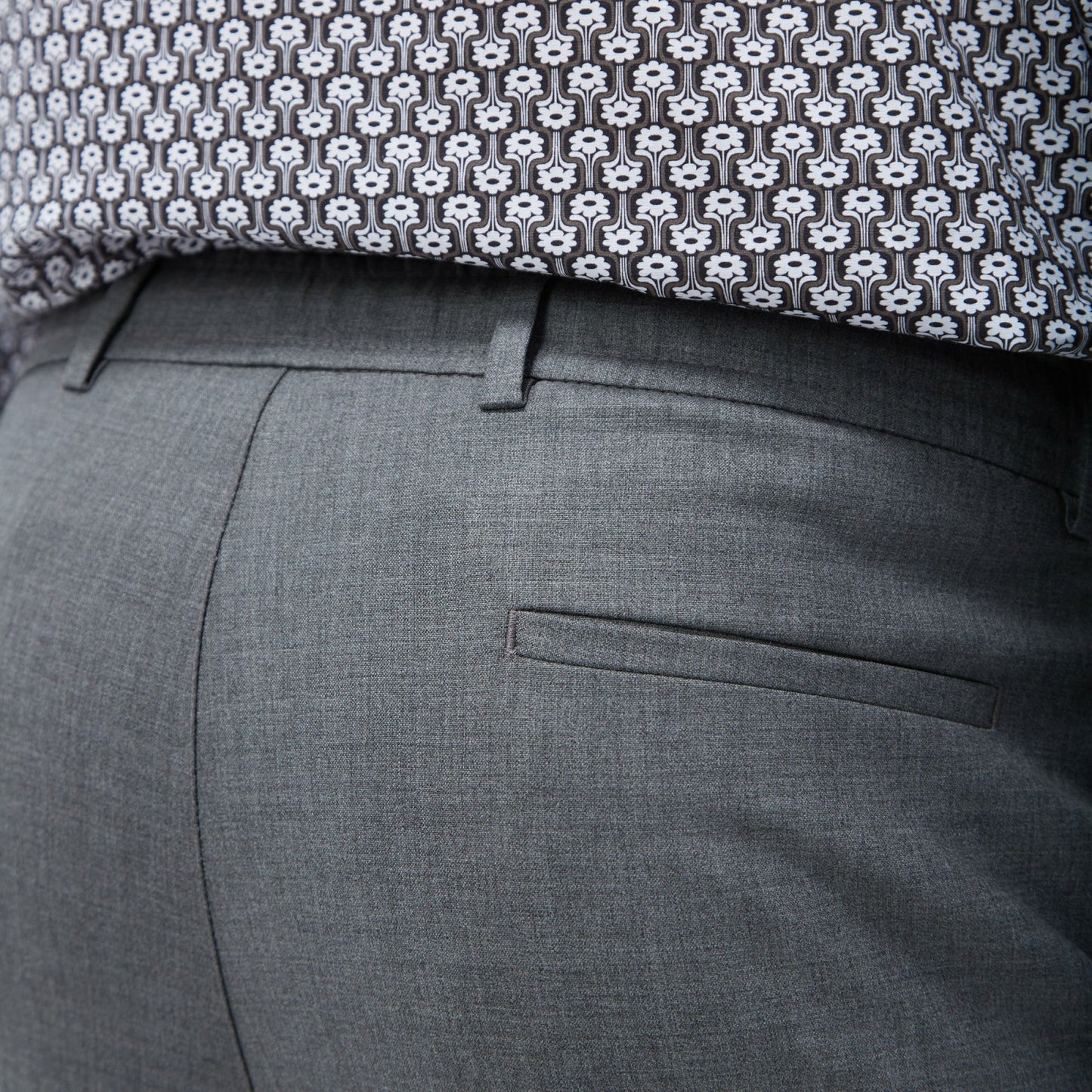 Bugatchi Stretch Wool Travel Dress Pants Zinc