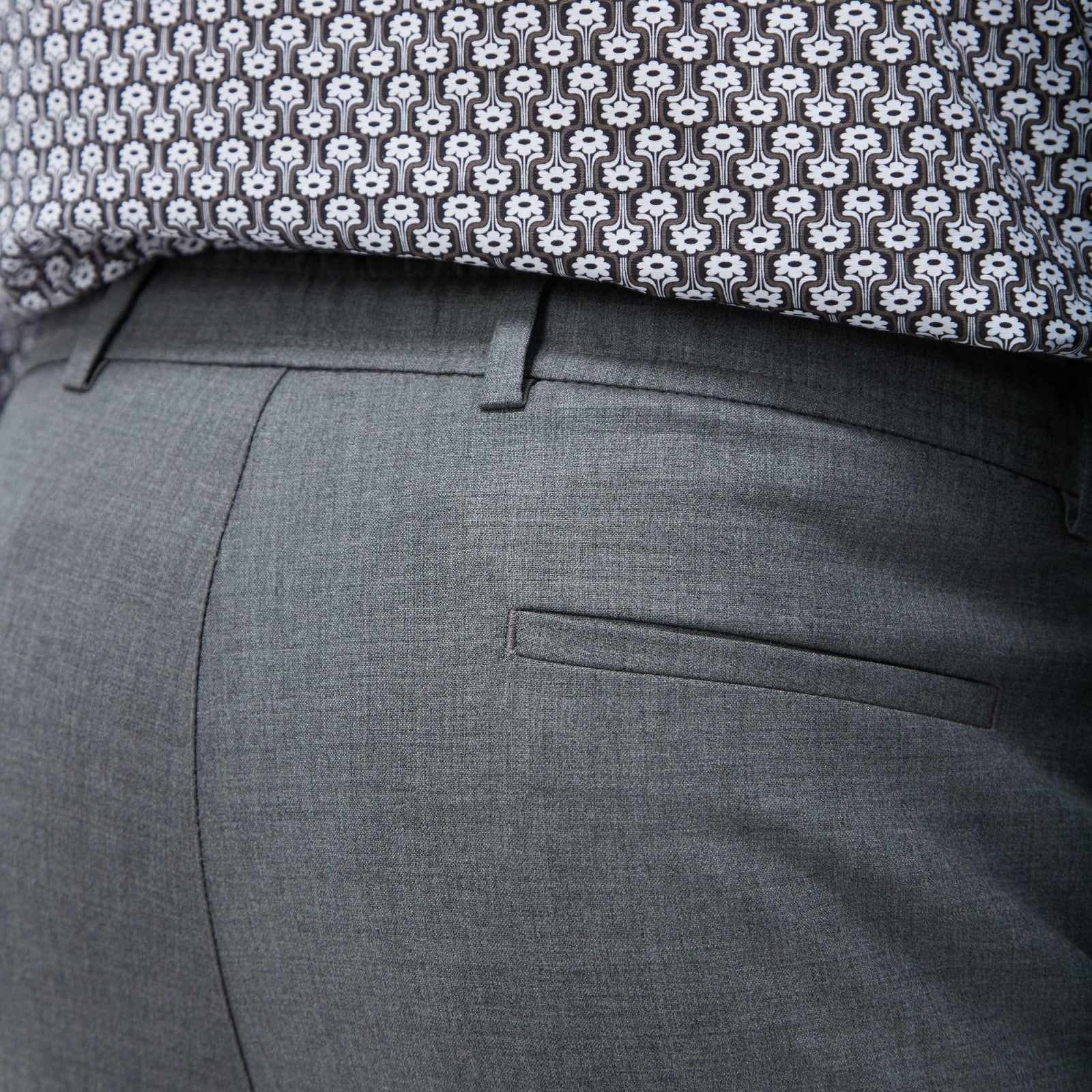 Bugatchi Stretch Wool Travel Dress Pants Zinc