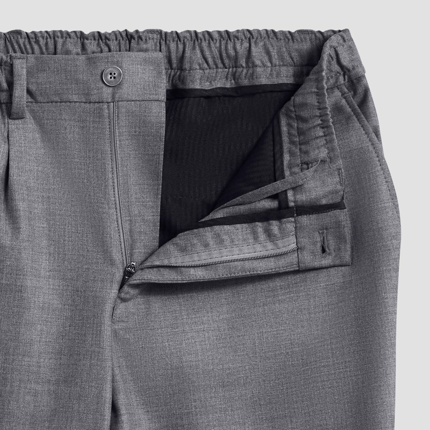 Bugatchi Stretch Wool Travel Dress Pants Zinc