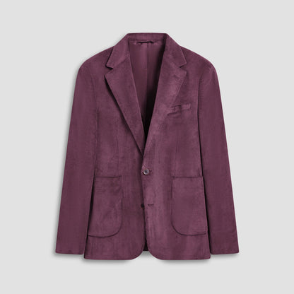 Bugatchi Comfort Stretch Two Button Corduroy Blazer Cabernet