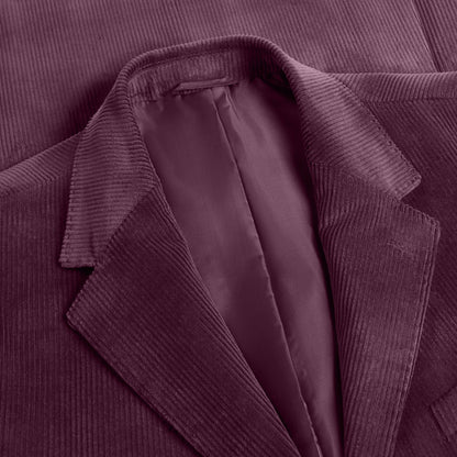 Bugatchi Comfort Stretch Two Button Corduroy Blazer Cabernet
