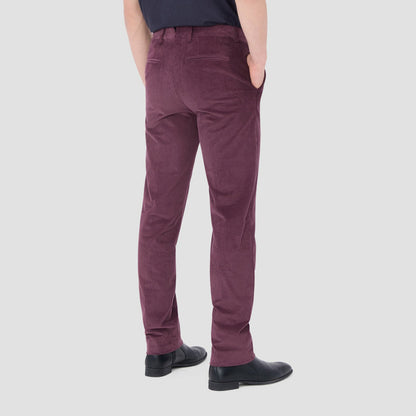 Bugatchi Comfort Stretch Corduroy Dress Pants Cabernet