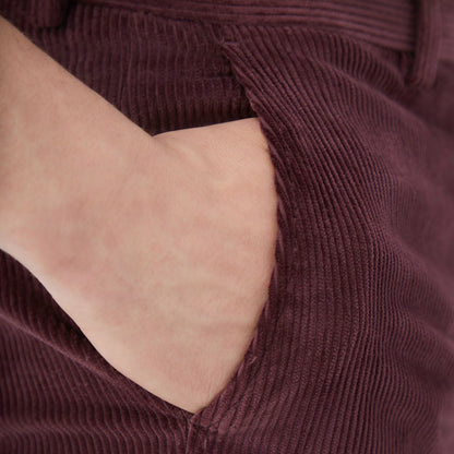 Bugatchi Comfort Stretch Corduroy Dress Pants Cabernet