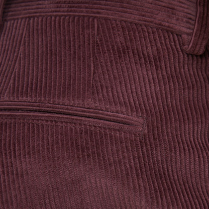 Bugatchi Comfort Stretch Corduroy Dress Pants Cabernet