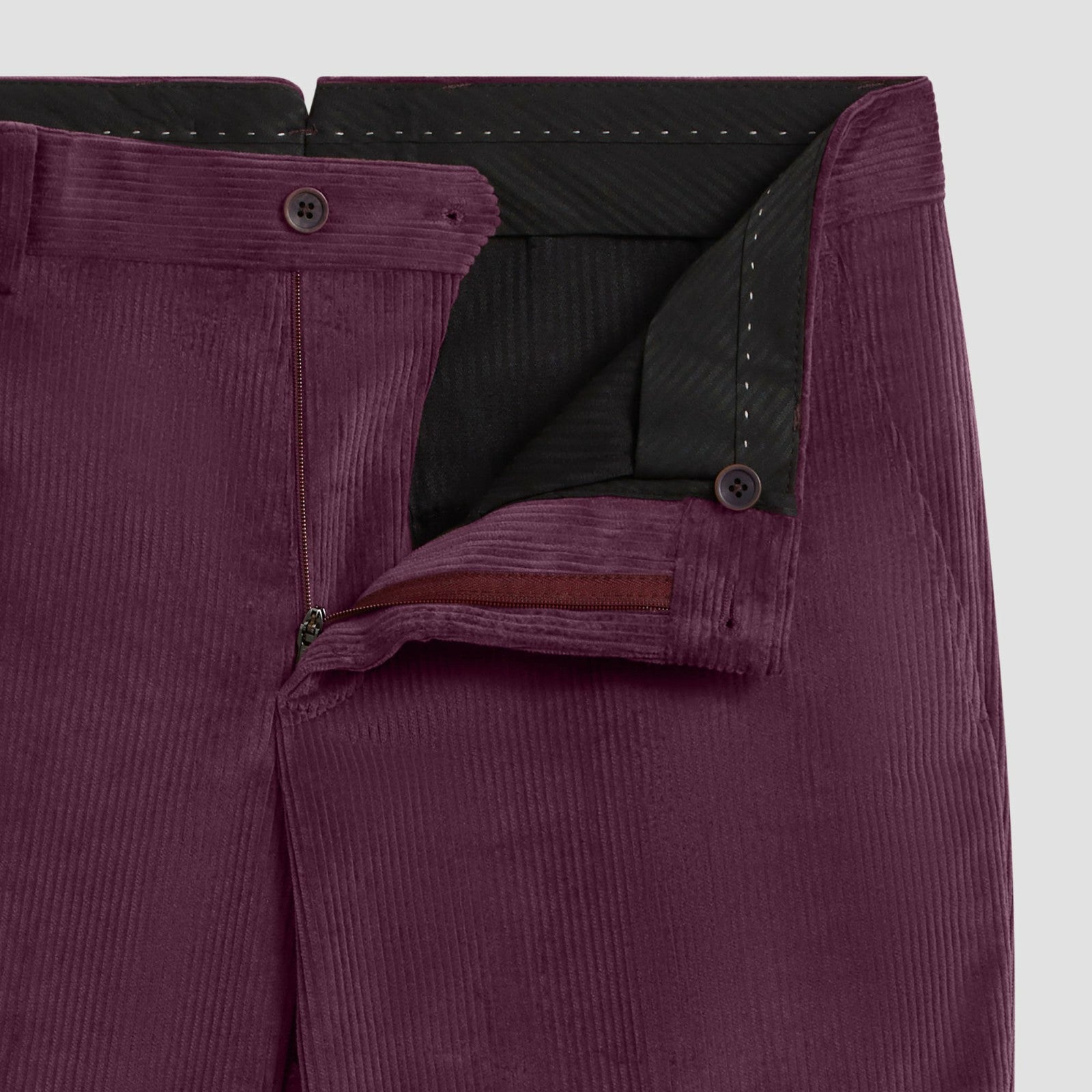 Bugatchi Comfort Stretch Corduroy Dress Pants Cabernet