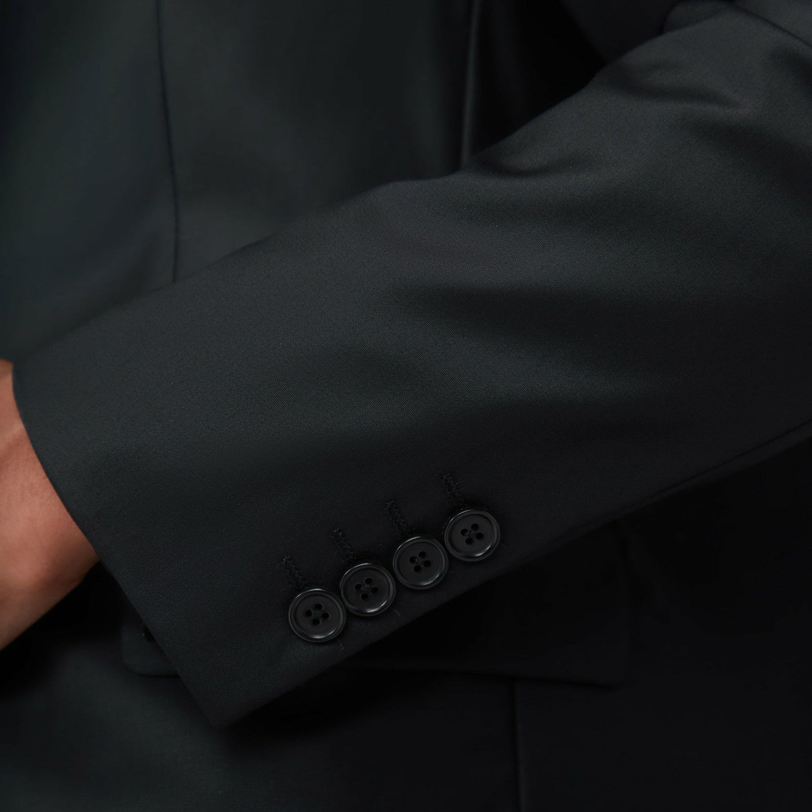 Bugatchi Two Button Stretch Wool Travel Blazer Black