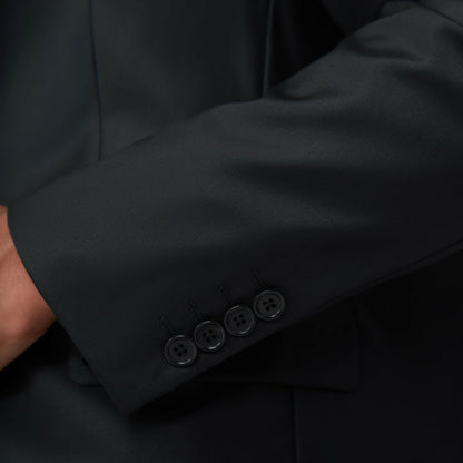 Bugatchi Two Button Stretch Wool Travel Blazer Black
