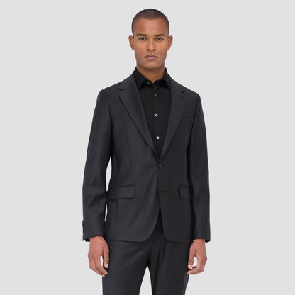 Bugatchi Two Button Stretch Wool Travel Blazer Black