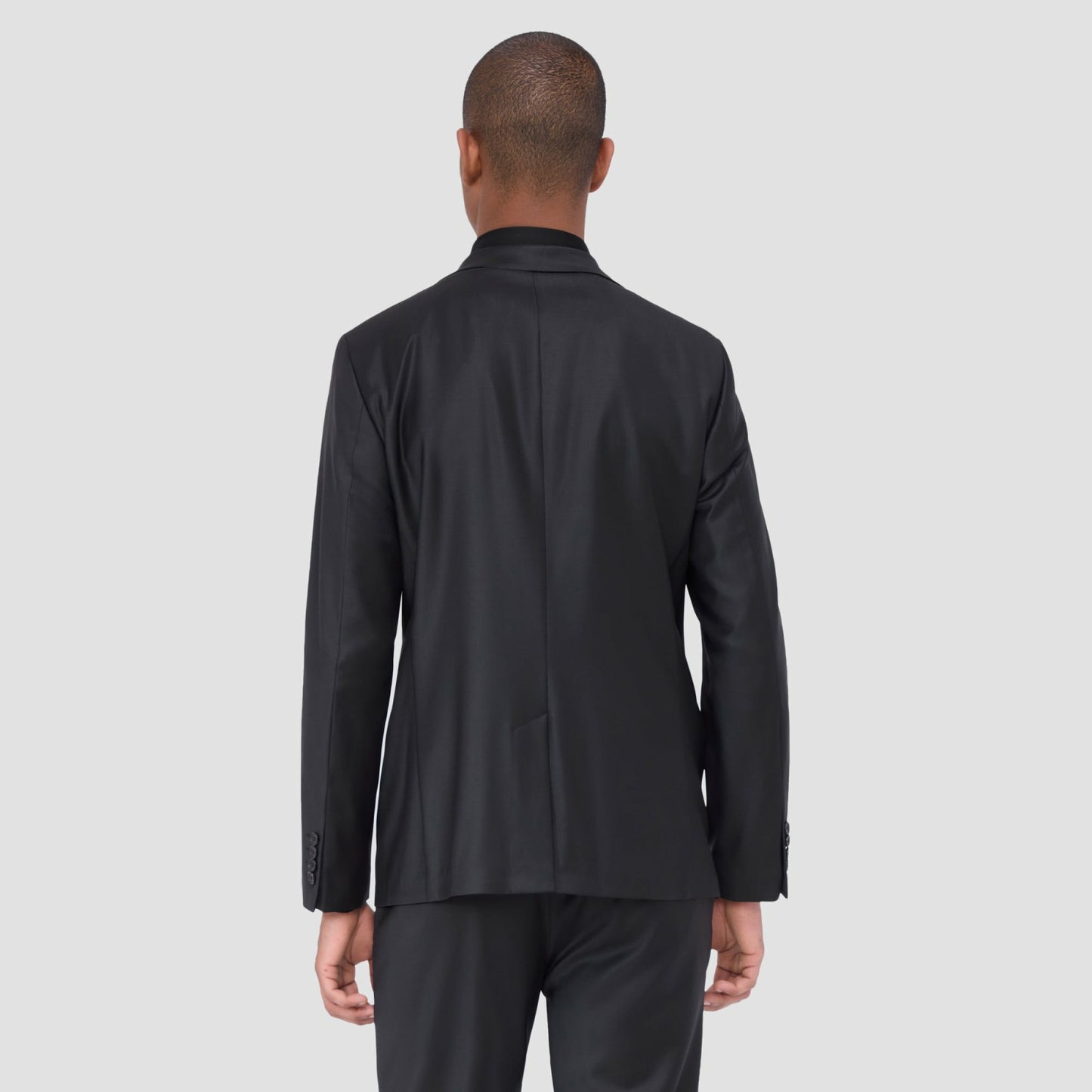 Bugatchi Two Button Stretch Wool Travel Blazer Black