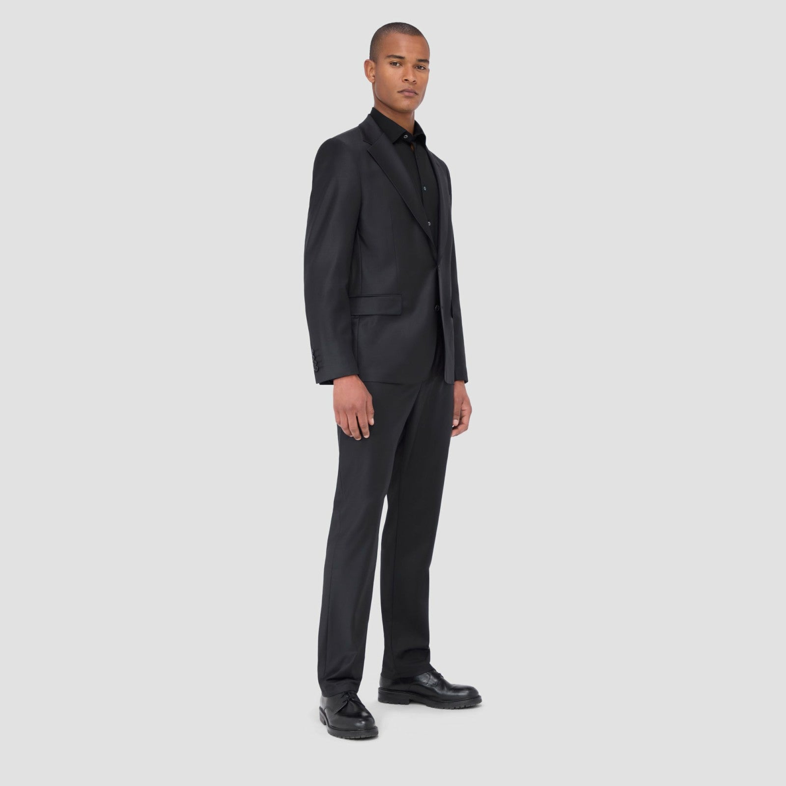 Bugatchi Two Button Stretch Wool Travel Blazer Black