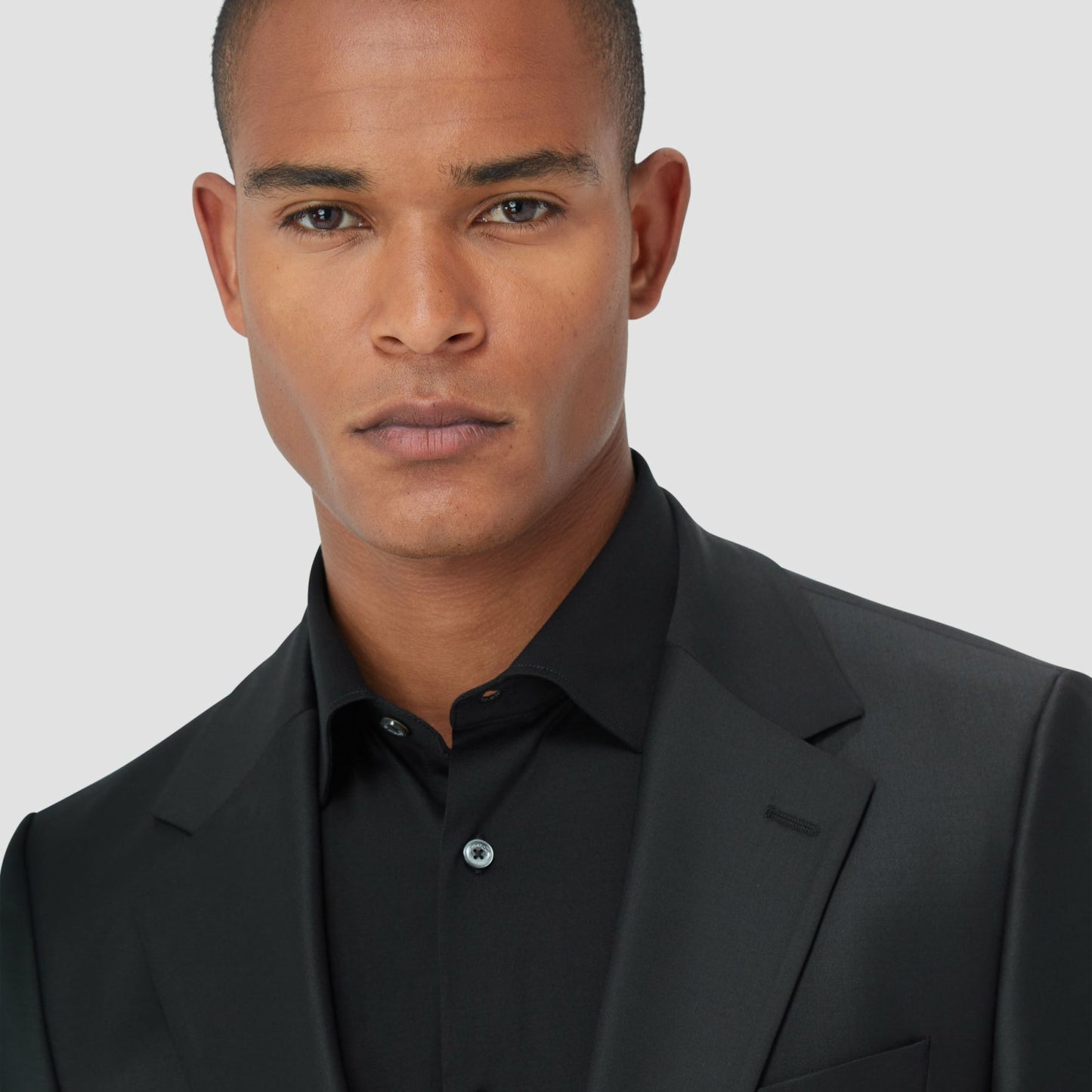 Bugatchi Two Button Stretch Wool Travel Blazer Black