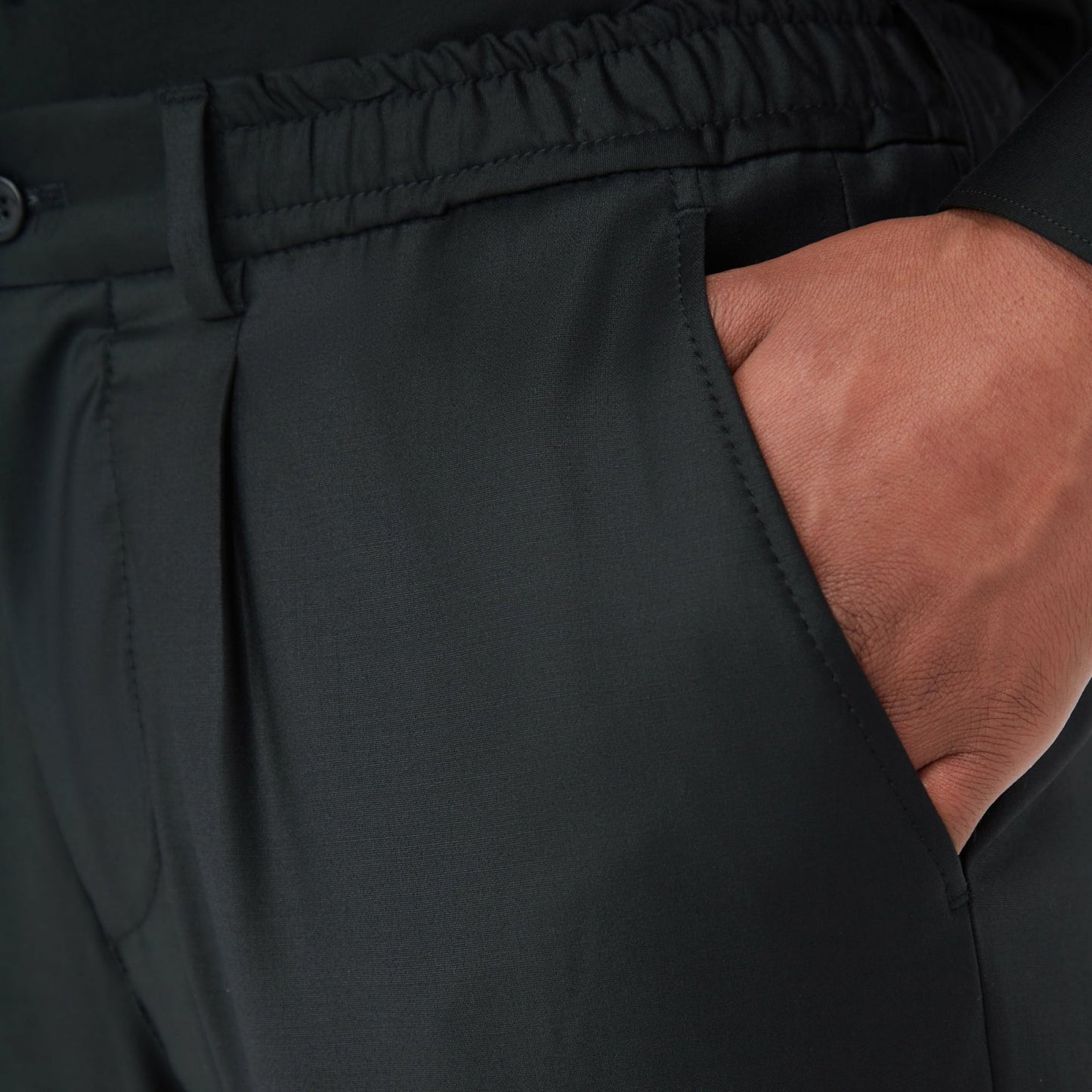 Bugatchi Stretch Wool Travel Dress Pants Black